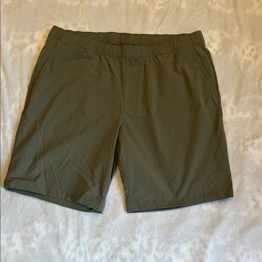 Adidas Khaki Green Athletic Shorts